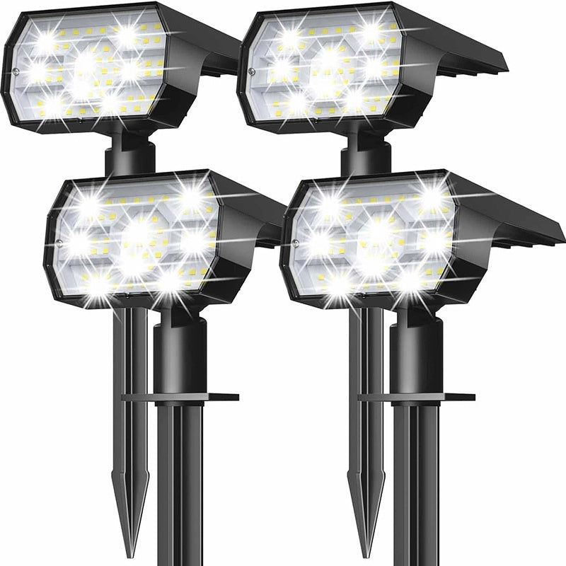 Solar Spot Lights Outdoor 4-Pack – IP68 Waterproof 56 LED Landscape Lighting