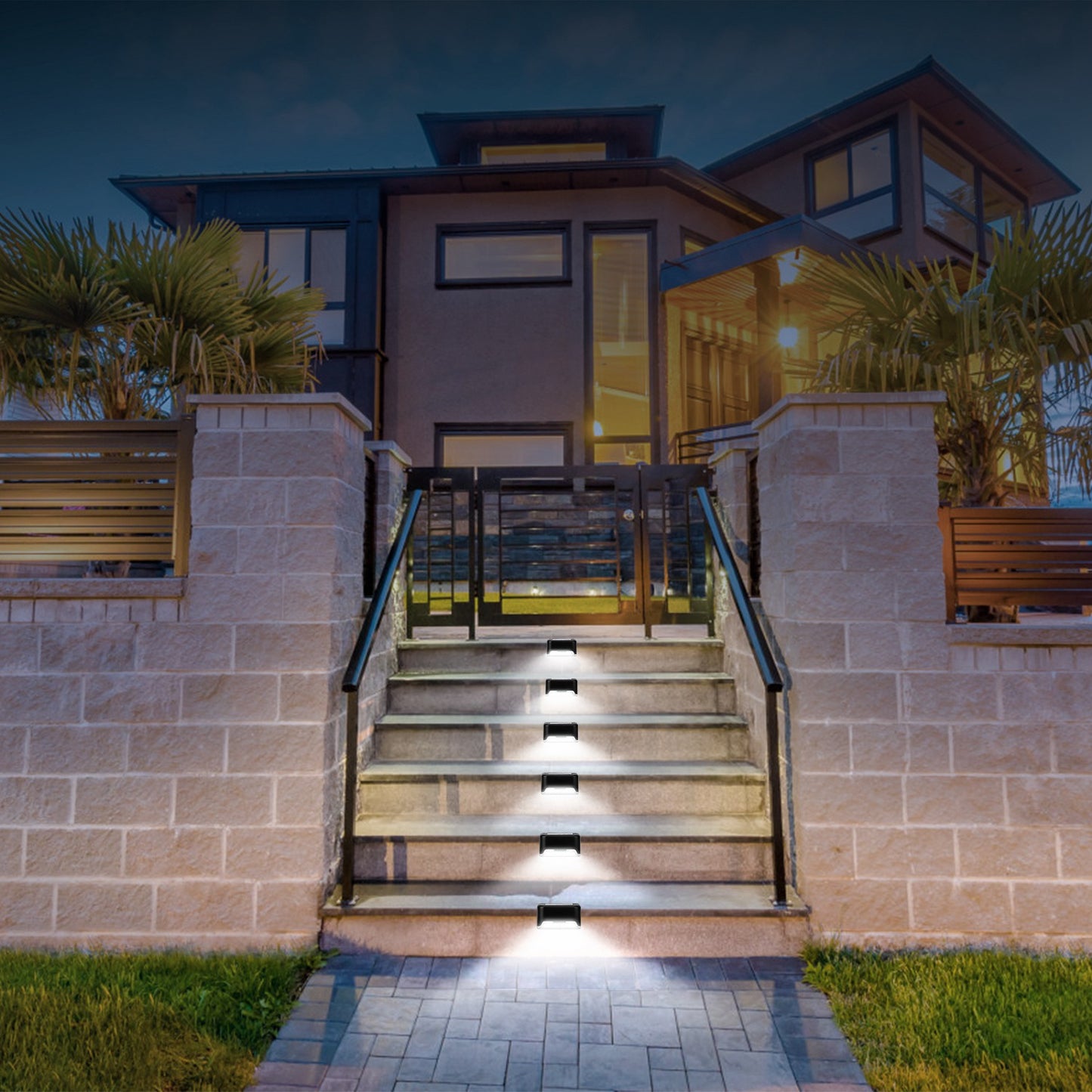 Solar Pathway Lights 4-Pack – Waterproof Outdoor Garden & Step Lighting